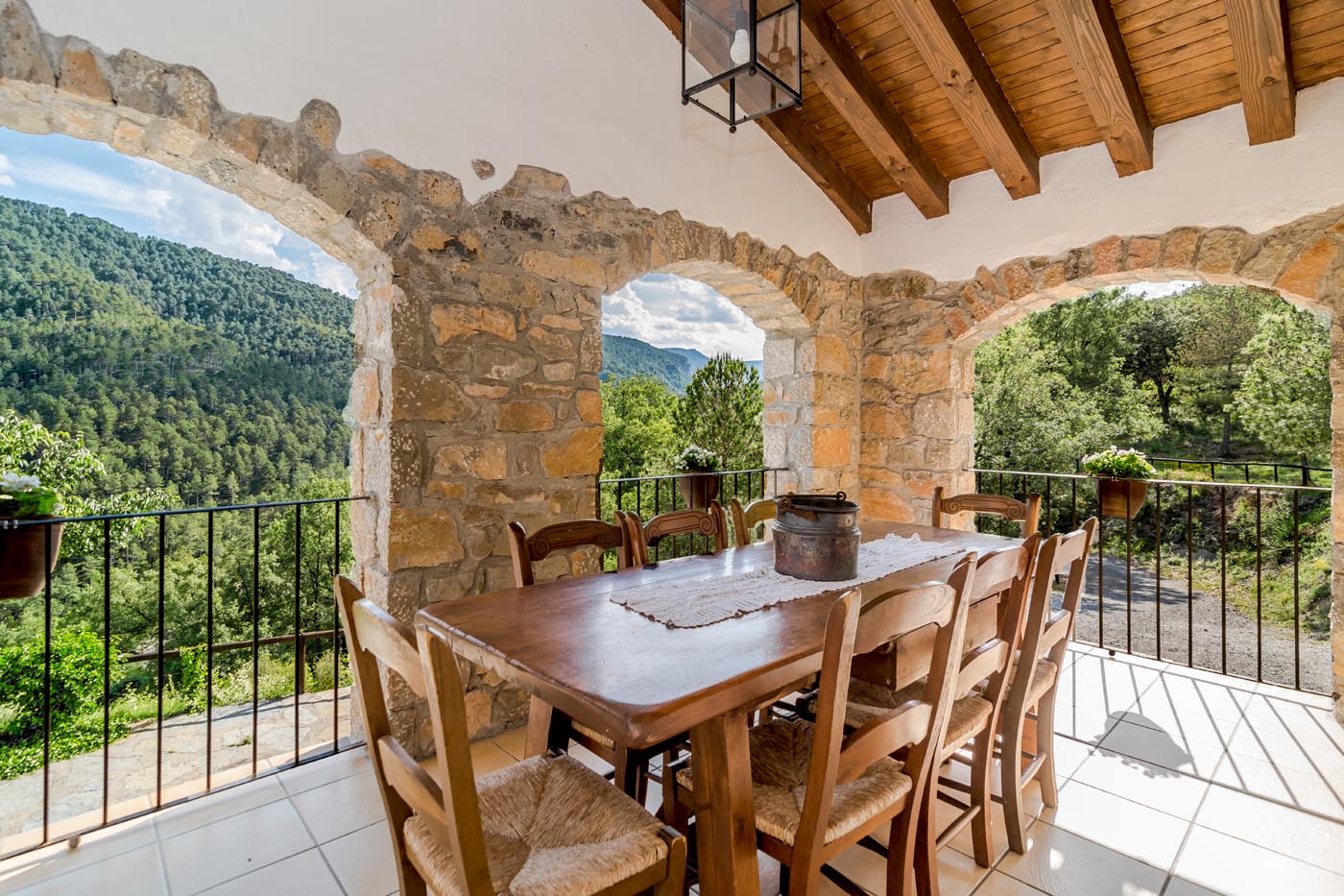 Outdoor meals by kitchen on 1st floor